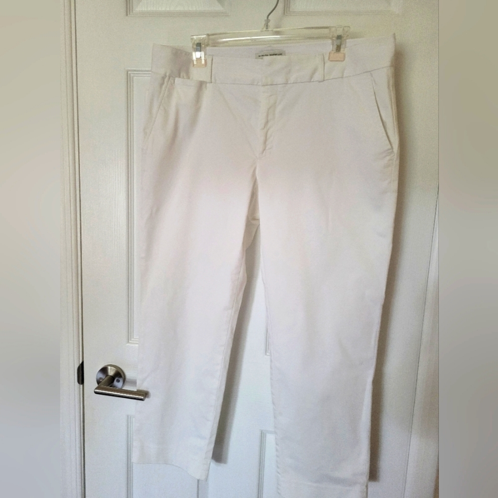 Banana Republic White Ankle Pant Size 12